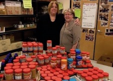 Teamsters restock the peanut butter shelf!